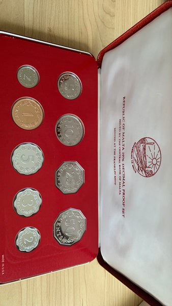 Malta 1976 9 coin Proof Set