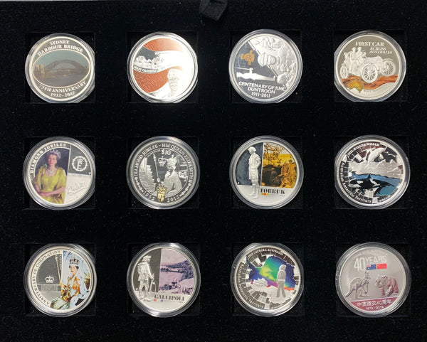 Macquarie mint 'The Australian Heritage Collection" 24 RAM or Perth Mint 1oz Silver Proof  Coins