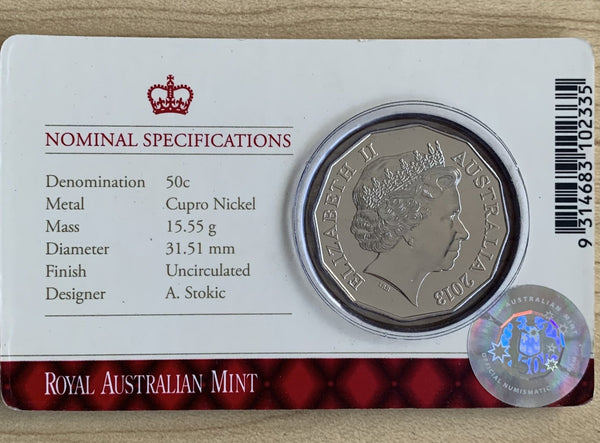 2013 50c Fifty Cents RAM 60th Anniversary Coronation Queen Elizabeth Uncirculated Coin