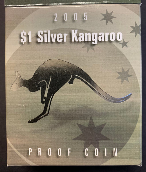 Australia 2005 Royal Australian Mint $1 Kangaroo Silver Proof Coin