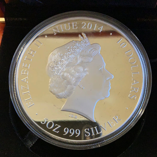 2014 First world War Series - War Declared 5oz 999 Silver Coin Box Cert