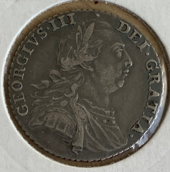 UK Great Britain George III, 1787 Shilling Coin