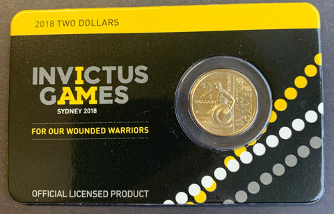 2018 Invictus Games $2  Uncirculated Carded Coin