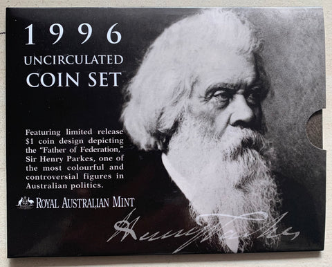 Australia 1996 Royal Australian Mint Uncirculated Coin Set. Superb Condition
