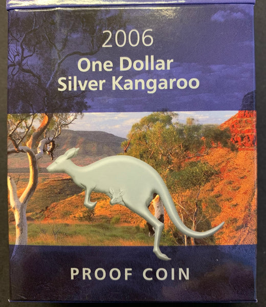 Australia 2006 Royal Australian Mint  $1 Kangaroo Silver Proof Coin