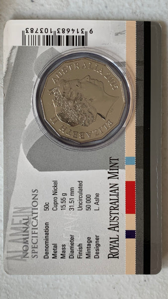 Australia 2014 Royal Australian Mint Fifty Cents 50c Australia at War El Alamein Coin