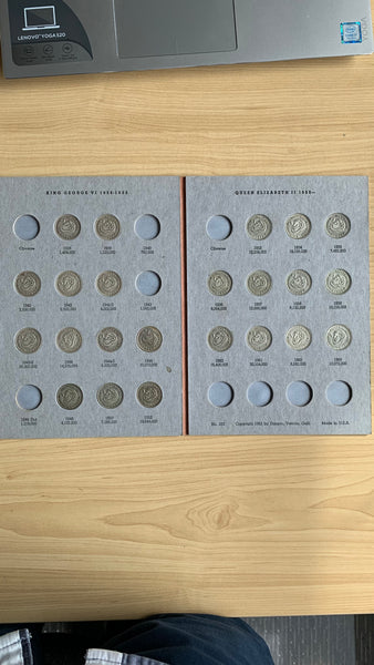 Australian Silver Shilling 1/- Collection in Dansco Album Including 1921 Star