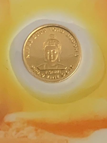 Nepal 2000 Asarfi Buddha Gold Coin.
