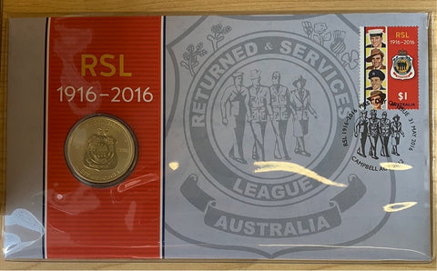 Australia 2016 RSL PNC with $1 coin
