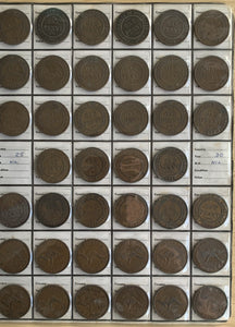 Australia Penny collection Penny Set Excluding 1925 & 1930