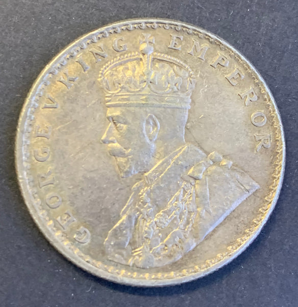 India 1913 King George V Silver Rupee
