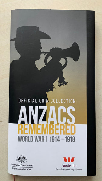 Australia 2014 Royal Australian Mint 20c Anzacs Remembered 20 cents coin collection