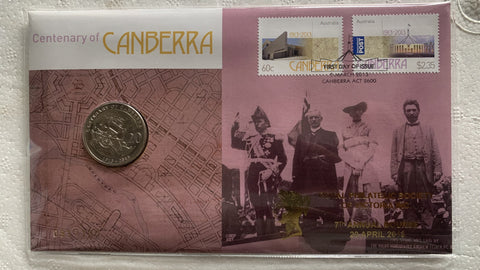 2013 Australian 20c Centenary Of Canberra PNC 1st Day Issue Royal Philatelic Society Bourse