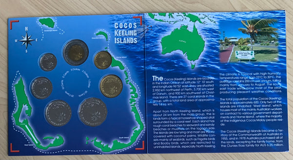 Cocos Keeling Islands 2004 Uncirculated Year Coin Set. Rarely Available