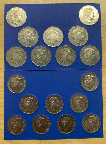 Centenary of Federation Set of 9 States & Territories 20c & 50c Collection