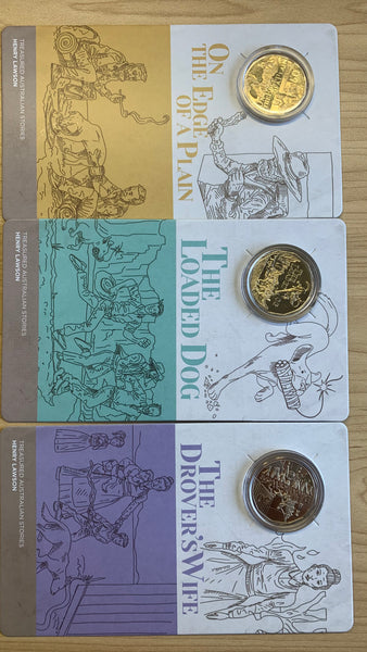 2022 RAM Henry Lawson Treasured Australian Stories Set of 3 50 Cents 50c Carded Uncirculated Coins