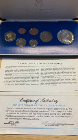 Solomon Islands 1978 Proof .925 Silver Coin Set