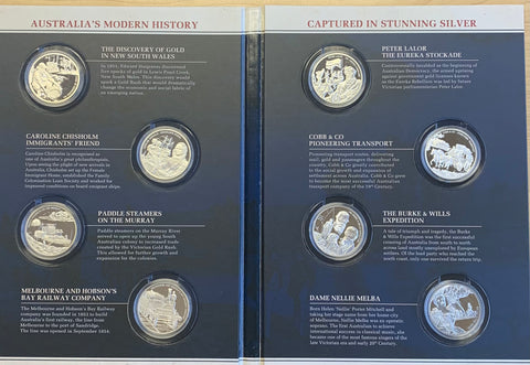 Cook Islands "First Fleet To Federation"  2017 One Dollar Silver Coin Set of 8