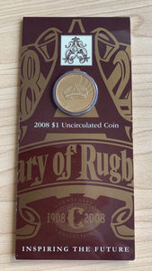 Australia 2008 Royal Australian Mint $1 Rugby Centenary Uncirculated Coin