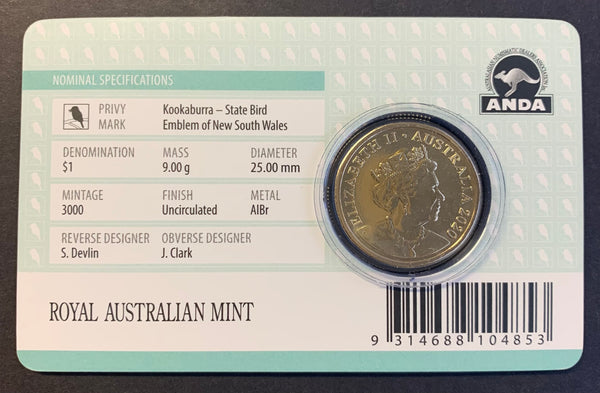 2020 Royal Australian Mint $1 Mob of Roos Sydney ANDA Privy Mark Uncirculated Coin