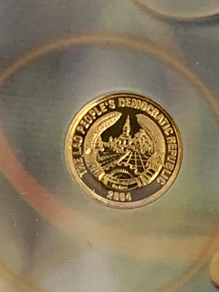 Laos 2004 5,000 Kip Golden Monkey Gold Coin.