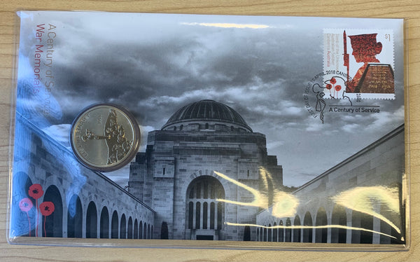 2018 $1 A Centenary of Service War Memorials PNC