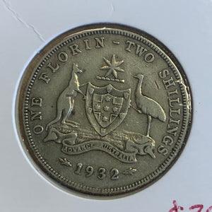 Australia 1932 Florin rare date