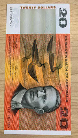 Commonwealth Of Australia 1972 R404 $20 Phillips Wheeler Banknote Uncirculated