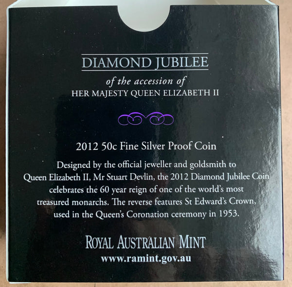 Australia 2012 Royal Australian Mint 2012 Diamond Jubilee .999 Silver Proof Coin