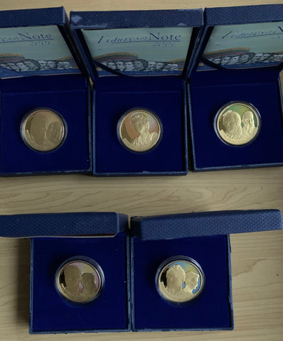Australia 2006 Perth Mint $1 set of 5 Figures of Note 1oz .999 Proof Silver Coin
