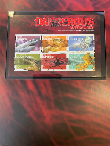 2006 Australia Post Red Back Spider Imperf Miniature Sheet Stamp Pack