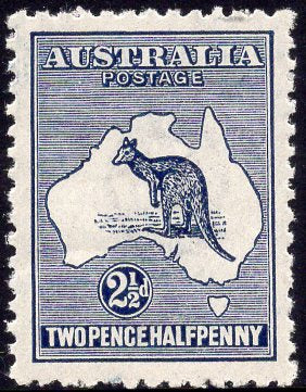 Australia SG36 2½d Kangaroo Stamp MUH