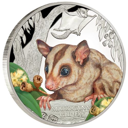 Tuvalu 2015 Endangered and Extinct Series Mahogany Glider 1oz 999 Silver Proof Coin Box Cert