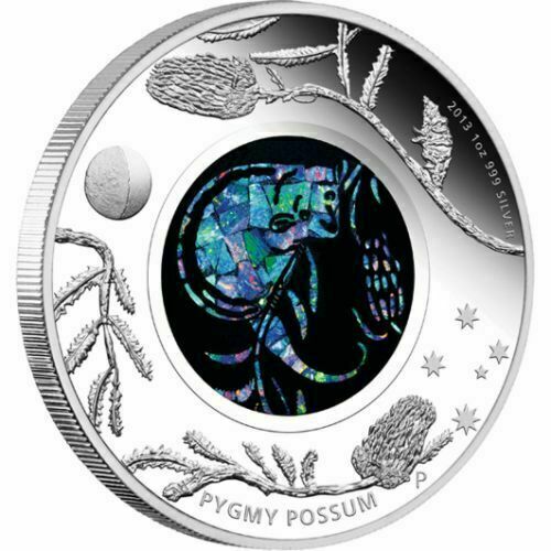 2013 Opal Series Pygmy Possum 1oz 999 Silver Proof Coin Box Cert