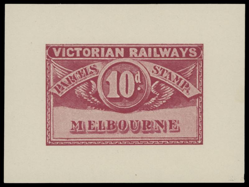 Australian States Victoria 1915 10d Parcel Stamp Unadopted Design