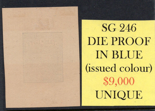 Australian States Victoria SG 246 2 Pounds Stamp Duty Die Proof Blue with Certificate