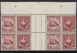 Australia SG 239/40 2½d Stamp Centenary Plate 4 Block of 8 Stamps MUH