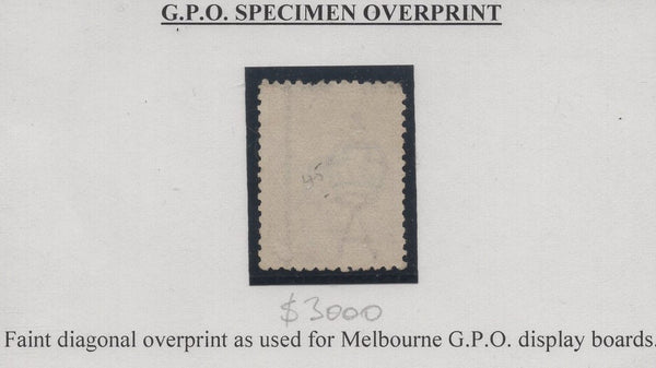 Australia SG 45 £2 Black & Rose Kangaroo 3rd Watermark GPO SPECIMEN Stamp