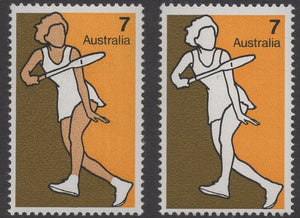 Australia 1974 7c Tennis Missing Brown Error Stamp MUH