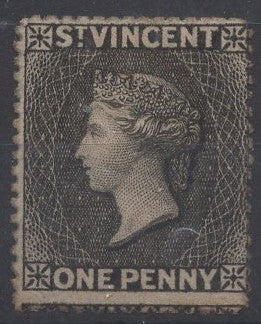 St Vincent West Indies Caribbean SG 22 1d Black Queen Victoria Mint