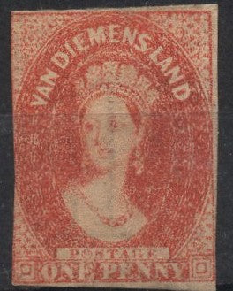 Australian States Tasmania SG 28 1857-67 1d Dull Vermillion mint