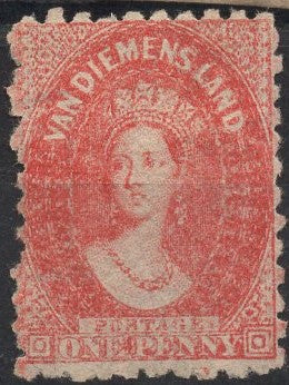 Australian States Tasmania SG 58 1d Dull Vermilion Perf 10